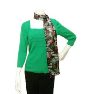 Cable & Gauge Ribbed 3/4 sleeve top